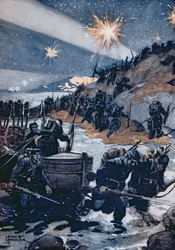 Nachtlandung an den Dardanellen, Illustration aus 